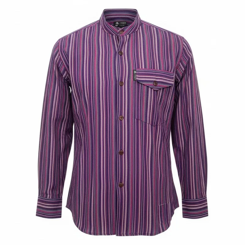 Nomad Sari Grandad Shirt Nero Purple XL — foto 5