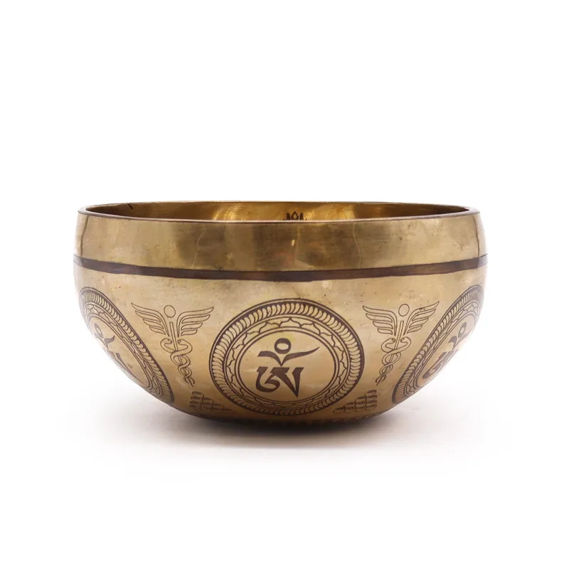 Tibetan Healing Engraved Bowl - 16cm - Bodhi Albero Buddha