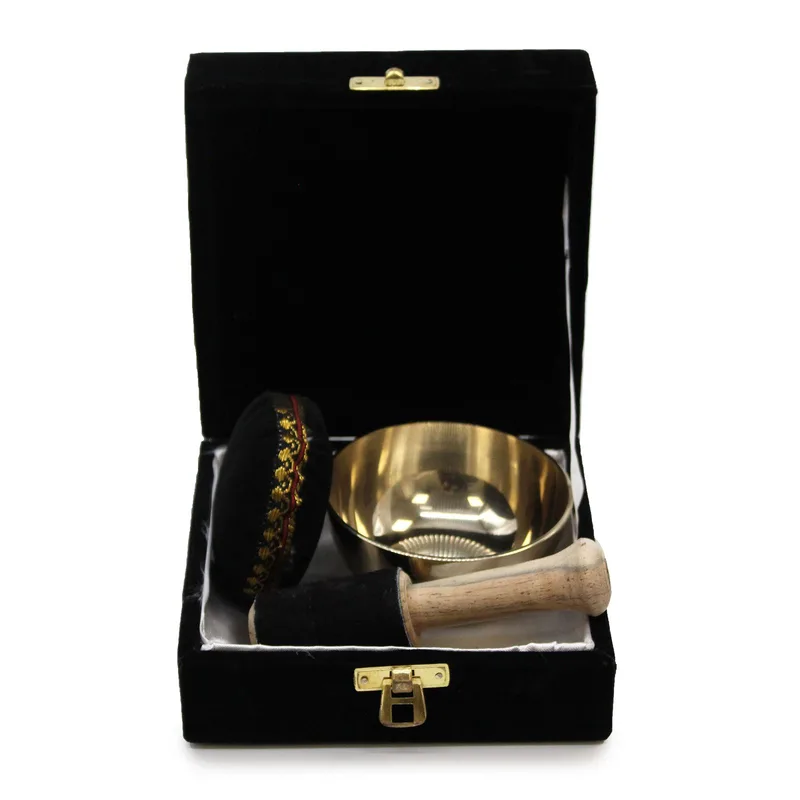 Brass Singing Bowl Gift Set 9cm — foto 2