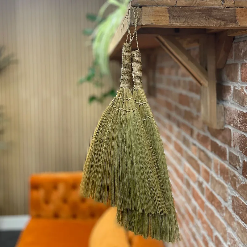 Set 4 Pampas Fan Broom Naturale mixed sizes — foto 6