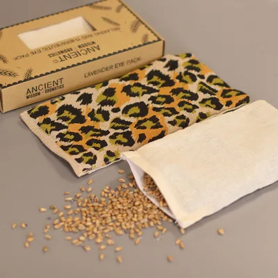 Lavanda Naturale Cotton and Juco Eye Pillow in Gift Scatola Night Leopard