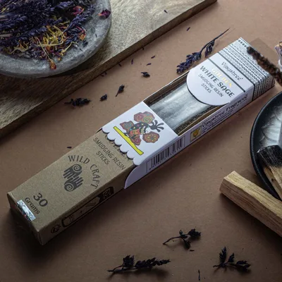 30g Golden Bianco Sage Smudging Resin Sticks (6s) — foto 3