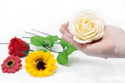 Fiore di Sapone per Creazione – Med Rosa – Bianco — foto 5