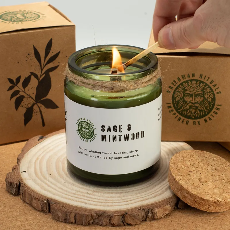 Greenman Woodwick Soy Candela Midnight Rosa — foto 6