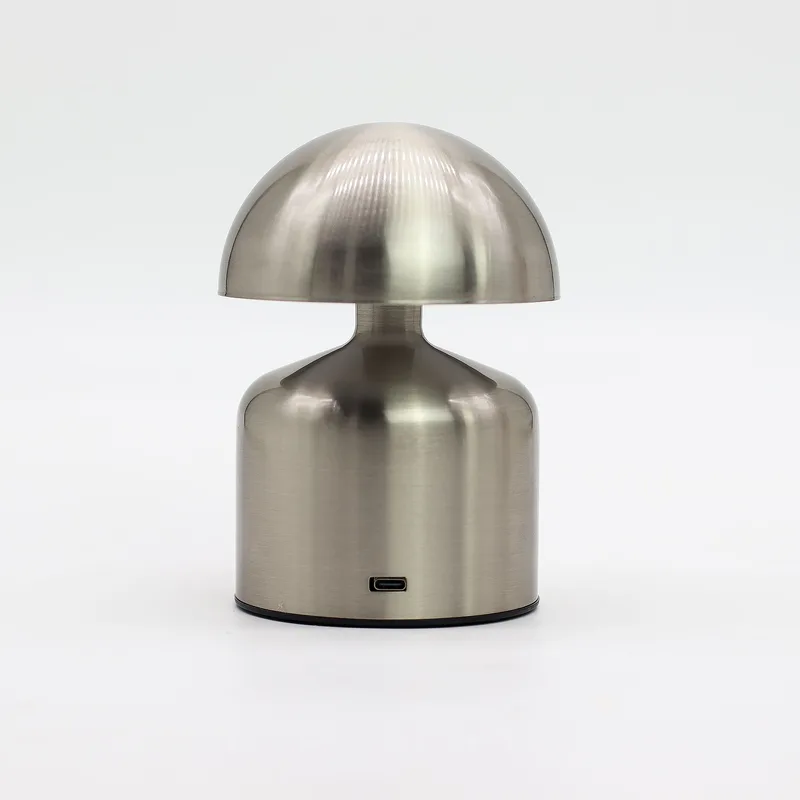 Touch Lamp - Dome Mushroom Argento - USB (C) - Rechargable (400 Watt) — foto 4