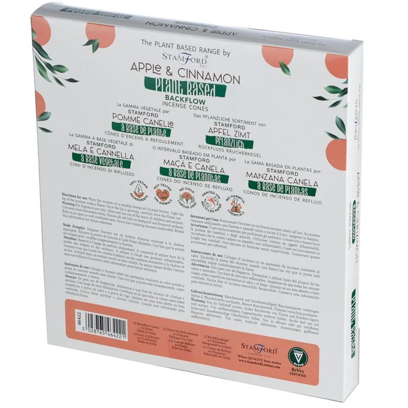 Plant Based Backflow Incenso Cones Apple & Cannella — foto 2