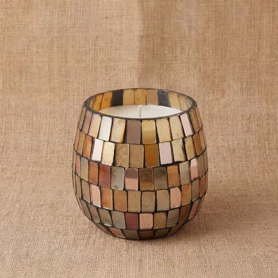 Small Glass Jar Candele - Ambra Mosaic — foto 4