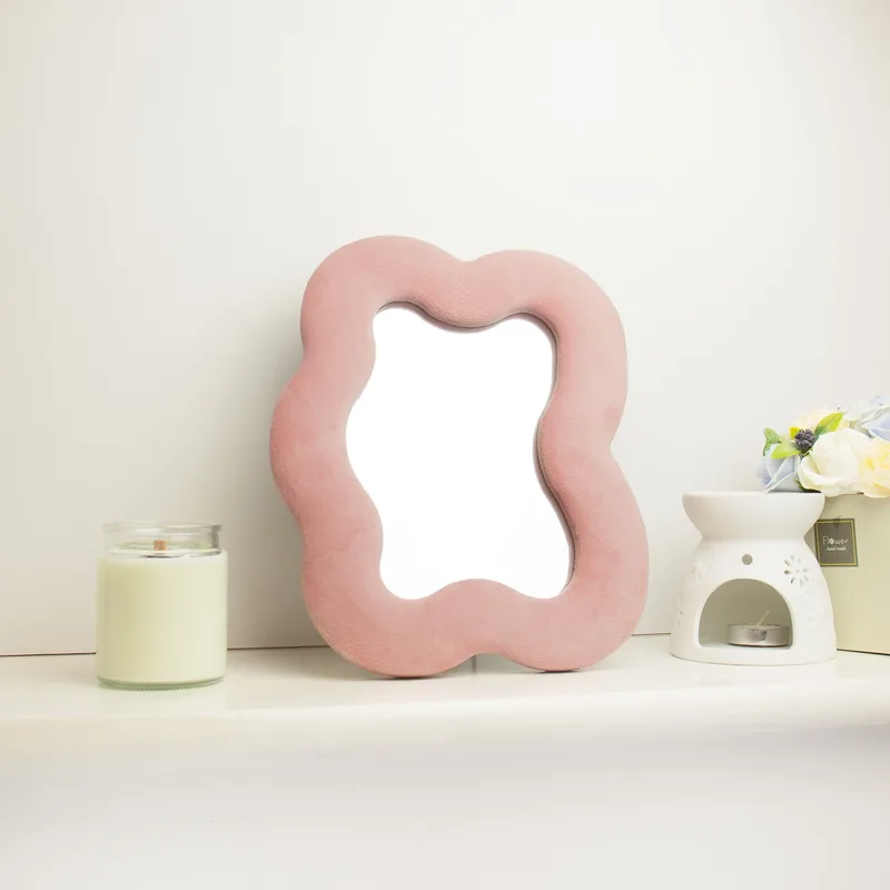 Soft Squiggly Mirror – Square Pebble – Rosa Blush — foto 2