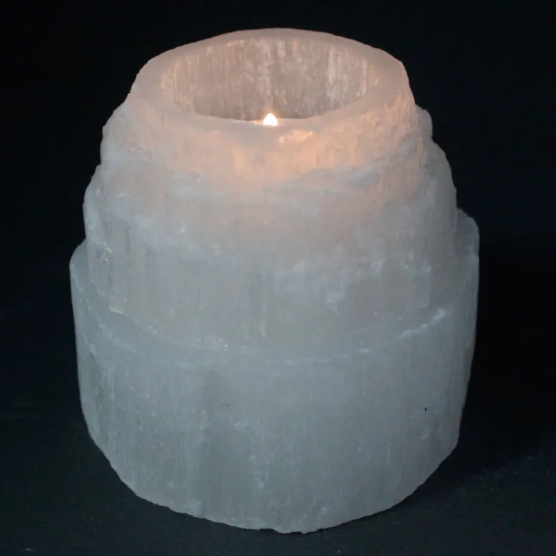 Selenite Mountain Top Candela Porta 8 cm — foto 2