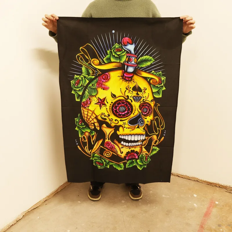 Arte Murale in Cotone (70x110cm) – Testa di Nonno Morto — foto 1