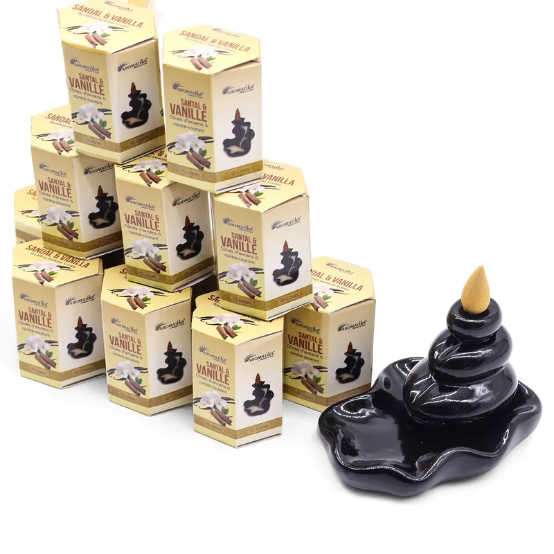 Masala Backflow Incenso pack of 10 Sandalwood & Vaniglia