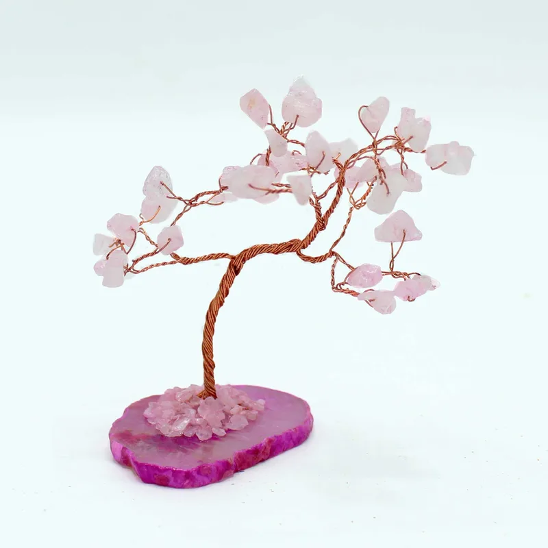 Gemstone Albero - Rosa Quartz on Pink Agate Base (35 stones) — foto 2