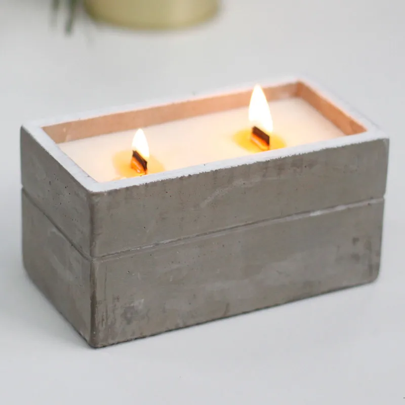 Large Concrete Soy Candela - Clove & Dark Sandal — foto 2
