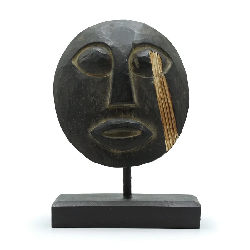 Timor Tribal Decorative Mask Nero 27x20cm