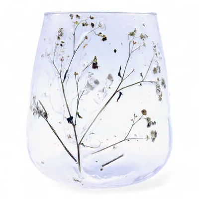 Naturale Floral Glass Vase Candela Porta Margarita - — foto 2