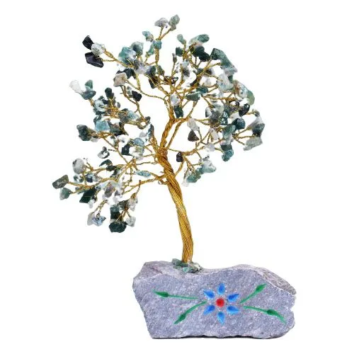 Moss Agate Gemstone Albero 160 Stones — foto 1