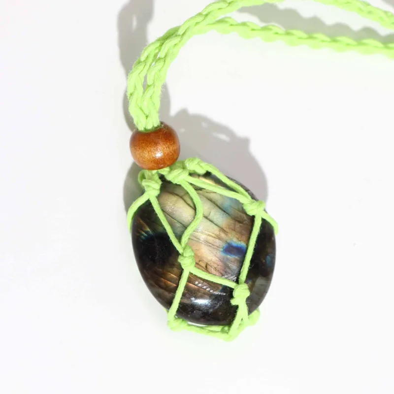 Crystal Gemstone Necklace Cord 45cm/18inch - Verde — foto 3