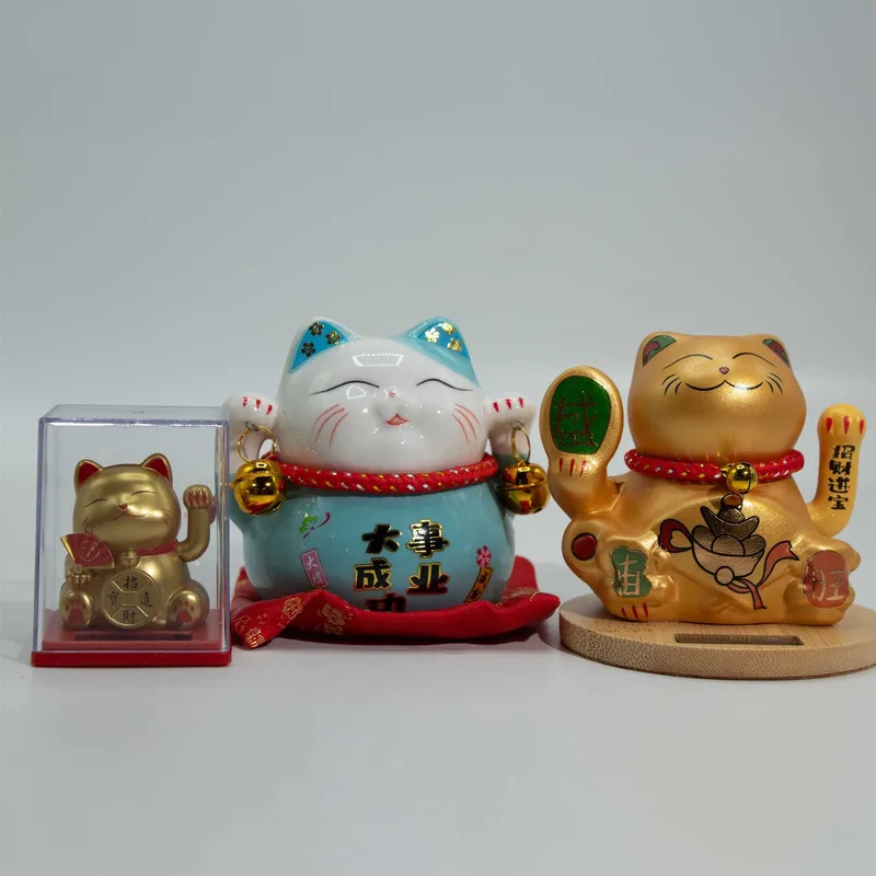 Mini Solar Powered Money Cat in Scatola - Bianco — foto 1