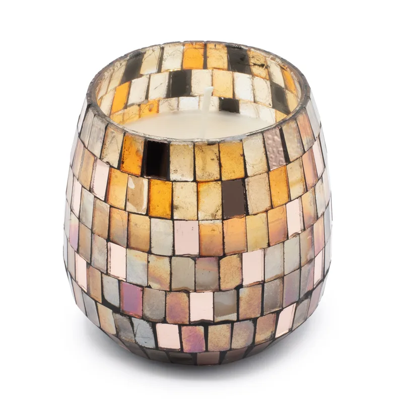 Medium Glass Jar Candele Ambra Mosaic — foto 3