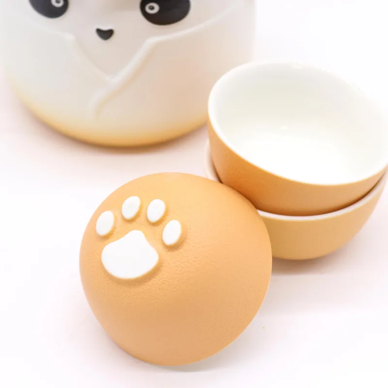 Panda Teapot Set & Three Cups Arancia — foto 4