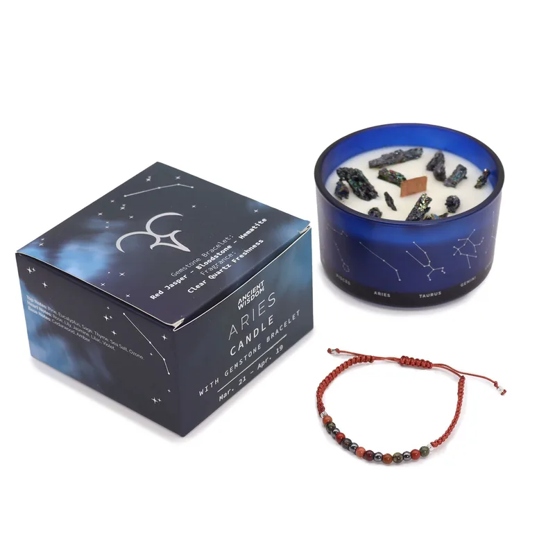 Zodiac Crystal Candela with Gemstone Bracelet Aries — foto 1