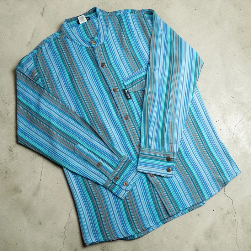 Nomad Sari Grandad Shirt Turquoise Large — foto 2