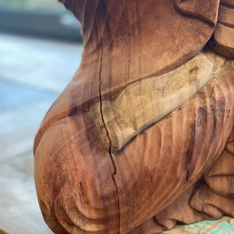 Hand Carved Buddha Statue 60cm Welcome — foto 3