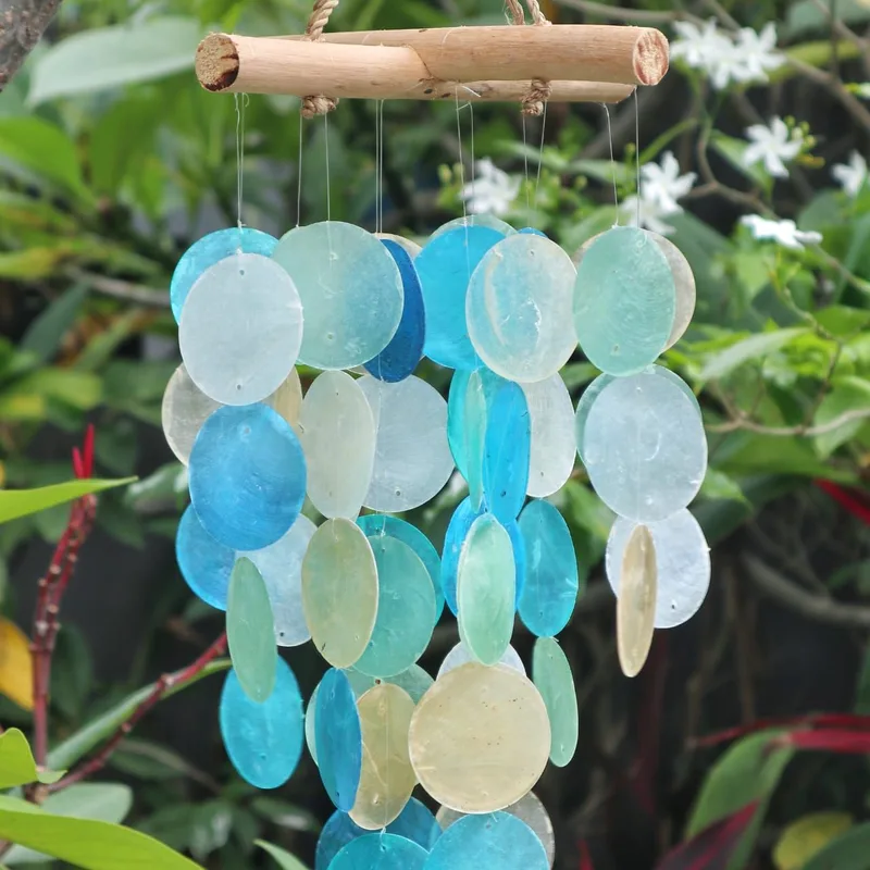 Blu & Pearl Driftwood Cross Chime — foto 1