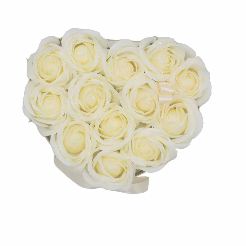 Sapone Fiore Gift Bouquet 13 Crema Roses Heart — foto 6
