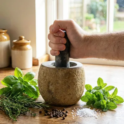 Naturale Riverstone Decorative Pestle & Mortar- Small — foto 4