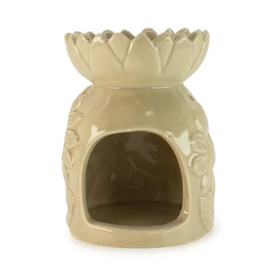 Ceramic Sunflower Olio Bruciatore - Pastel Beige