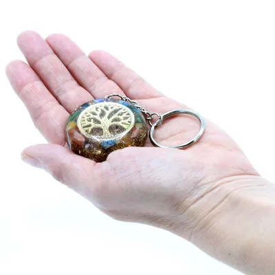 Orgonite Power Keyring Gemstones Chakra Albero of Life — foto 3