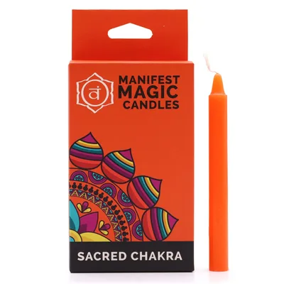 Manifest Magic Candele (pack of 12) - Arancia - Sacred Chakra