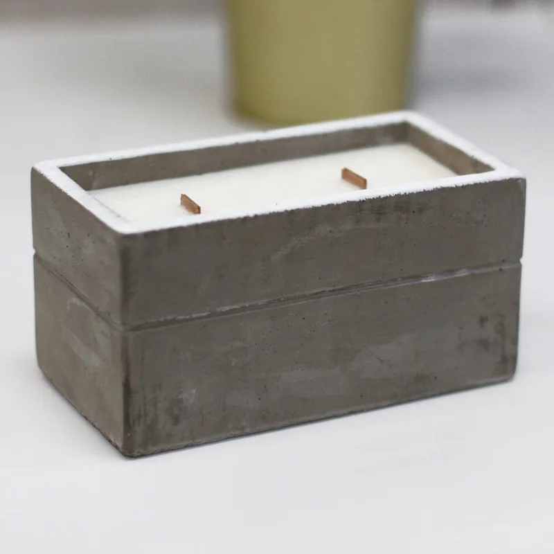 Large Concrete Soy Candela - Clove & Dark Sandal — foto 4