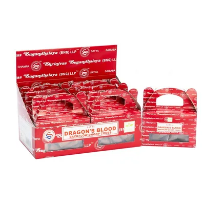 Scatola di Dhoop Cone "Sangue del Drago" Backflow di Satya