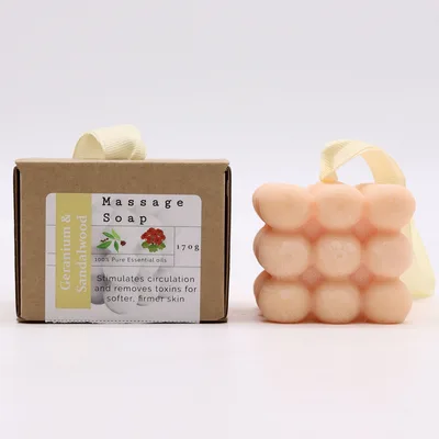 Boxed Single Massage Saponi - Geranium & Sandalwood — foto 1