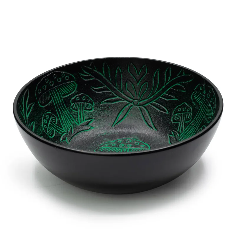 Aluminum Singing Bowl Magic Mushroom Verde — foto 3