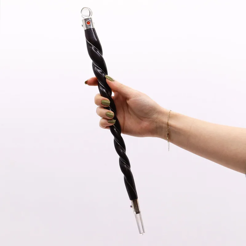 Extra Large Twisted Legno and Rock Quartz Wand — foto 1