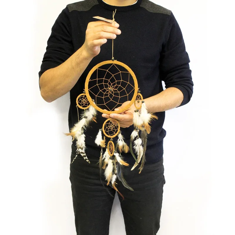 Bali Dreamcatcher - Large Round - Cream/Coffee/Choc — foto 4