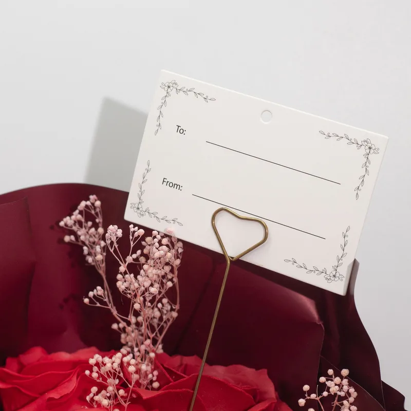 Large Red Roses Bouquet Love is Eternal Gift Card — foto 1