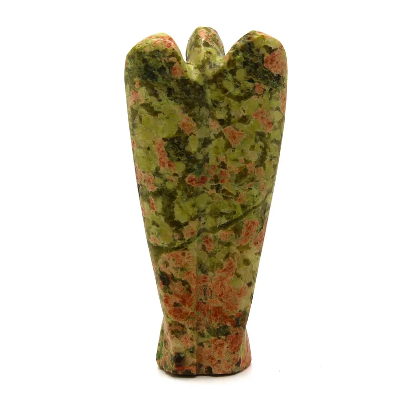 Hand Carved Gemstone Angel - Unakite — foto 2