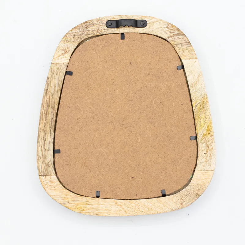 Set of 3 Pebble Shaped Mirrors Dark Brown Finish