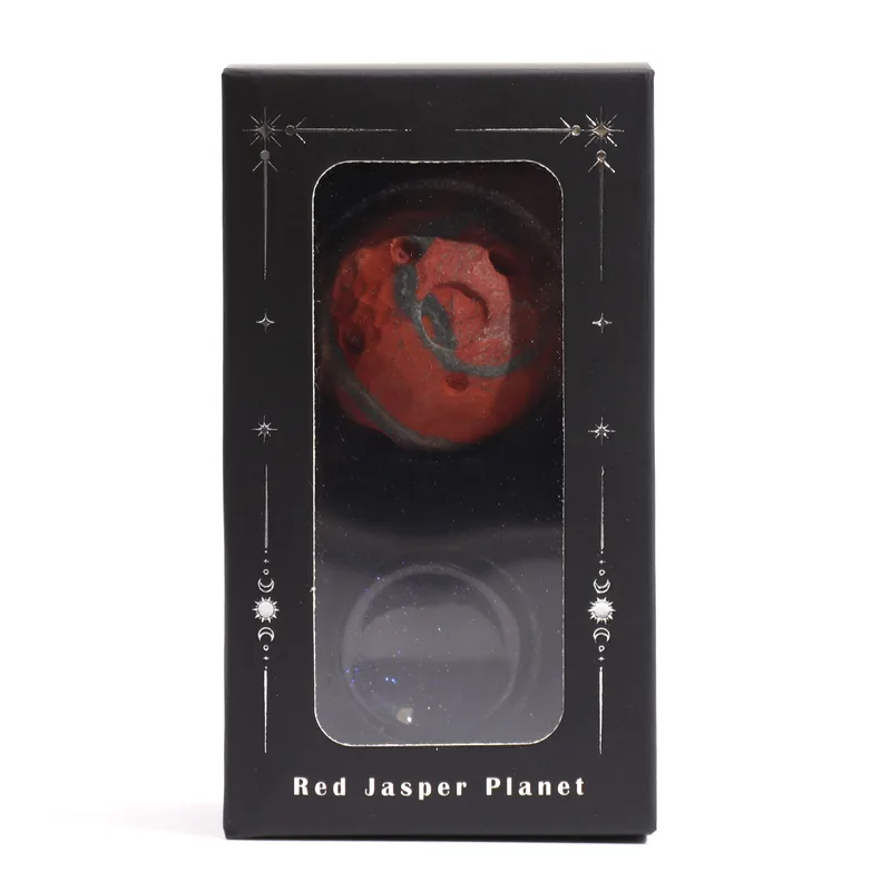 Red Jasper Planet on a Sola Goldstone Stand 40mm — foto 3