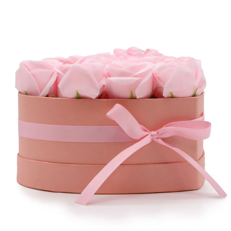 Sapone Fiore Gift Bouquet 13 Pink Roses Heart — foto 1