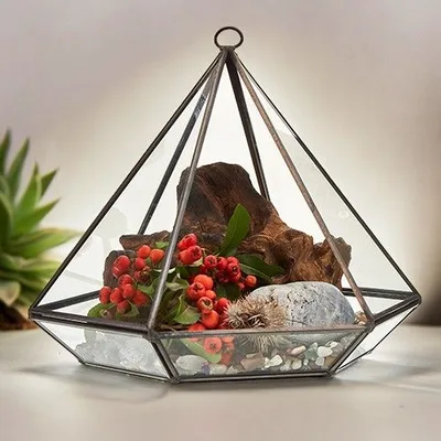 Glass Terrarium Large Diamond