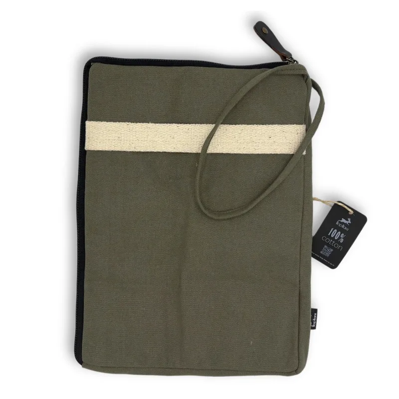 Canvas Tablet Pouch Olive 21x29cm — foto 3