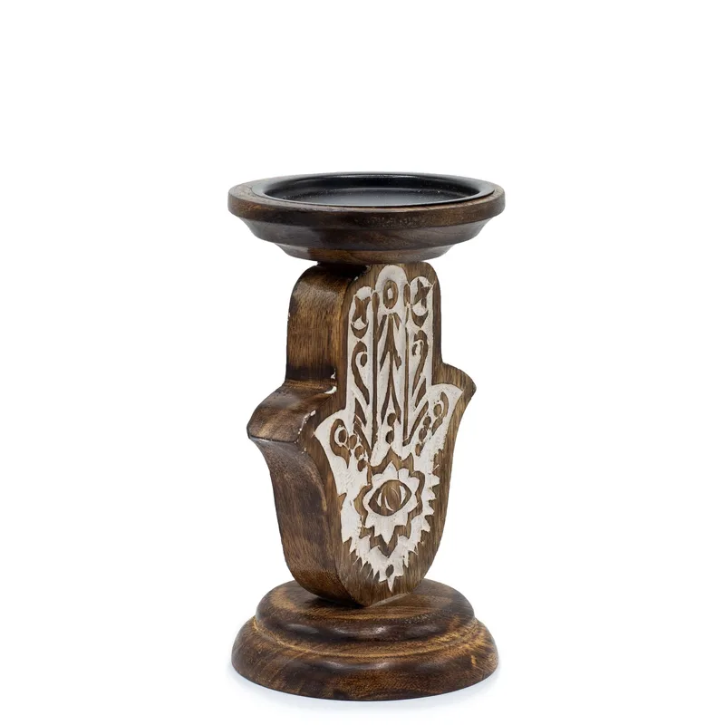 Mango Legno Candela Stand Hamsa Small 18x11cm — foto 3