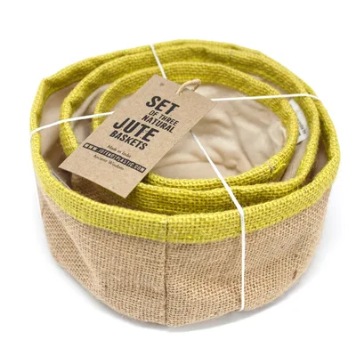 Set of 3 Naturale Jute Baskets Olive — foto 1