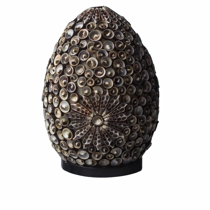 Boho Sea Shell Lamp Chocolate Twist Oval 20cm