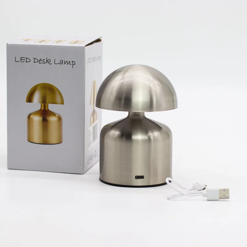Touch Lamp - Dome Mushroom Argento - USB (C) - Rechargable (400 Watt) — foto 2